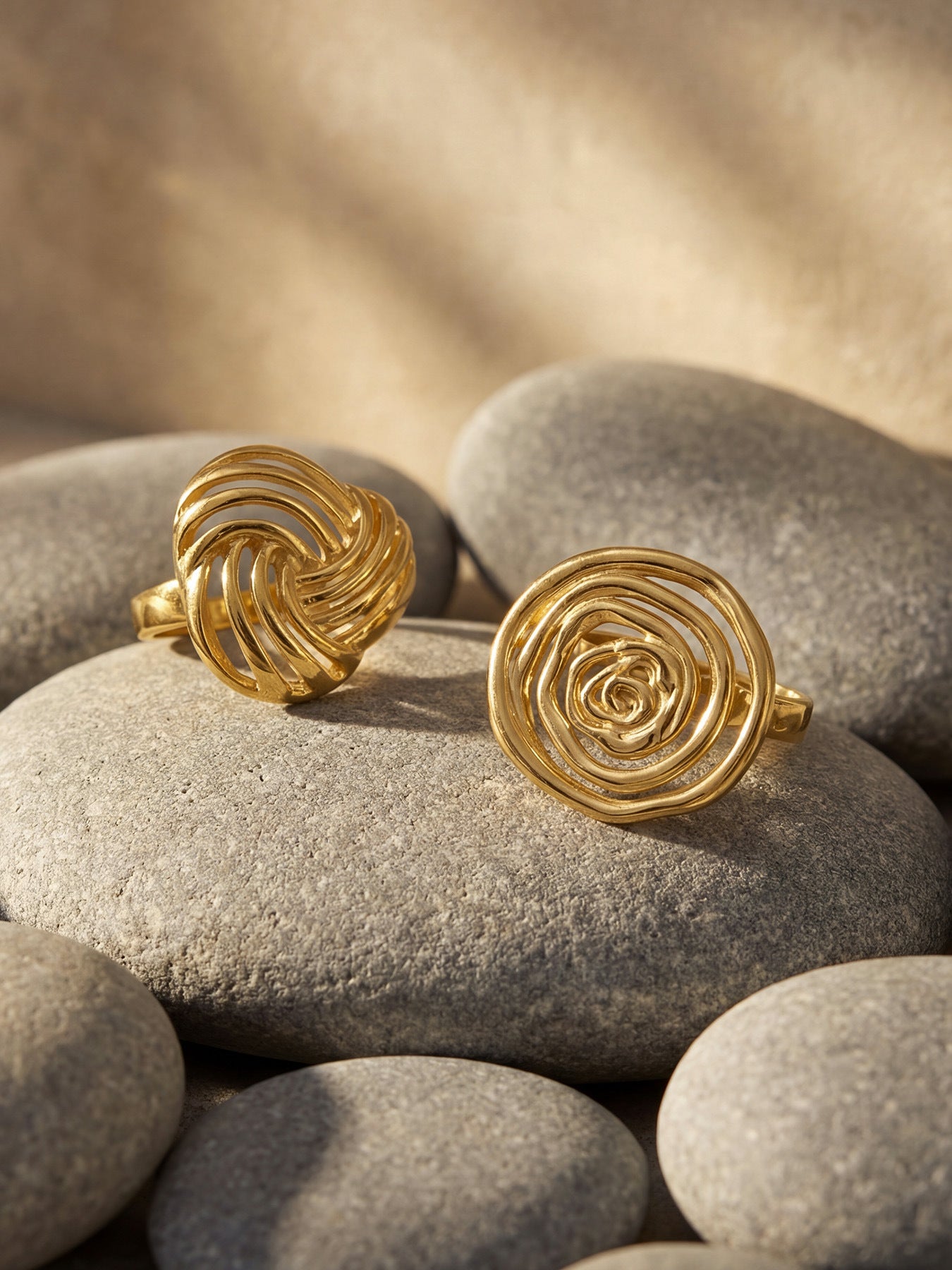 Geometric Hollow Open Ring