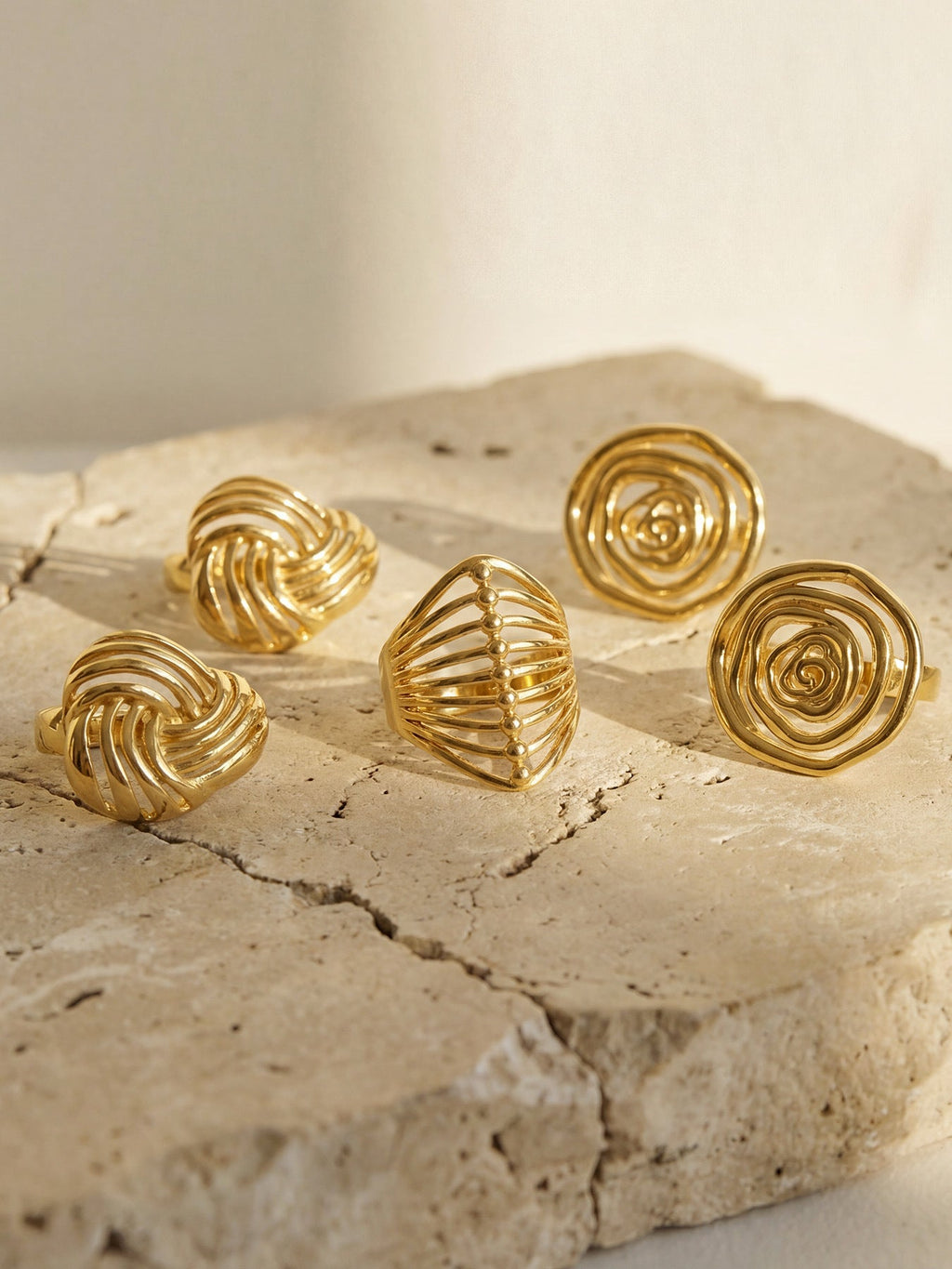 Geometric Hollow Open Ring