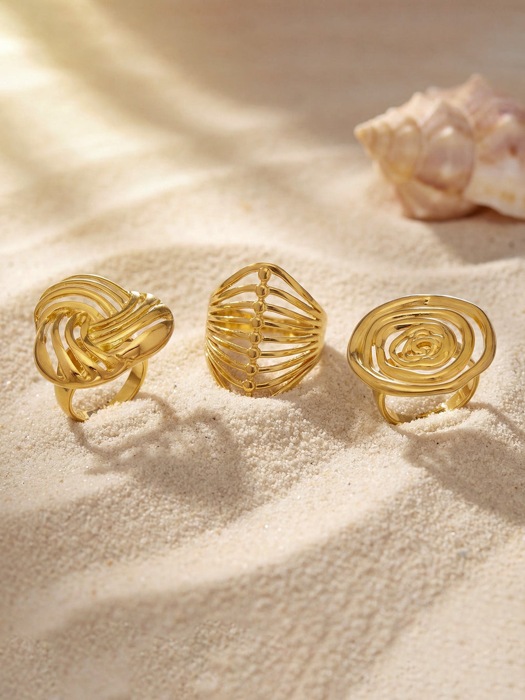 Geometric Hollow Open Ring