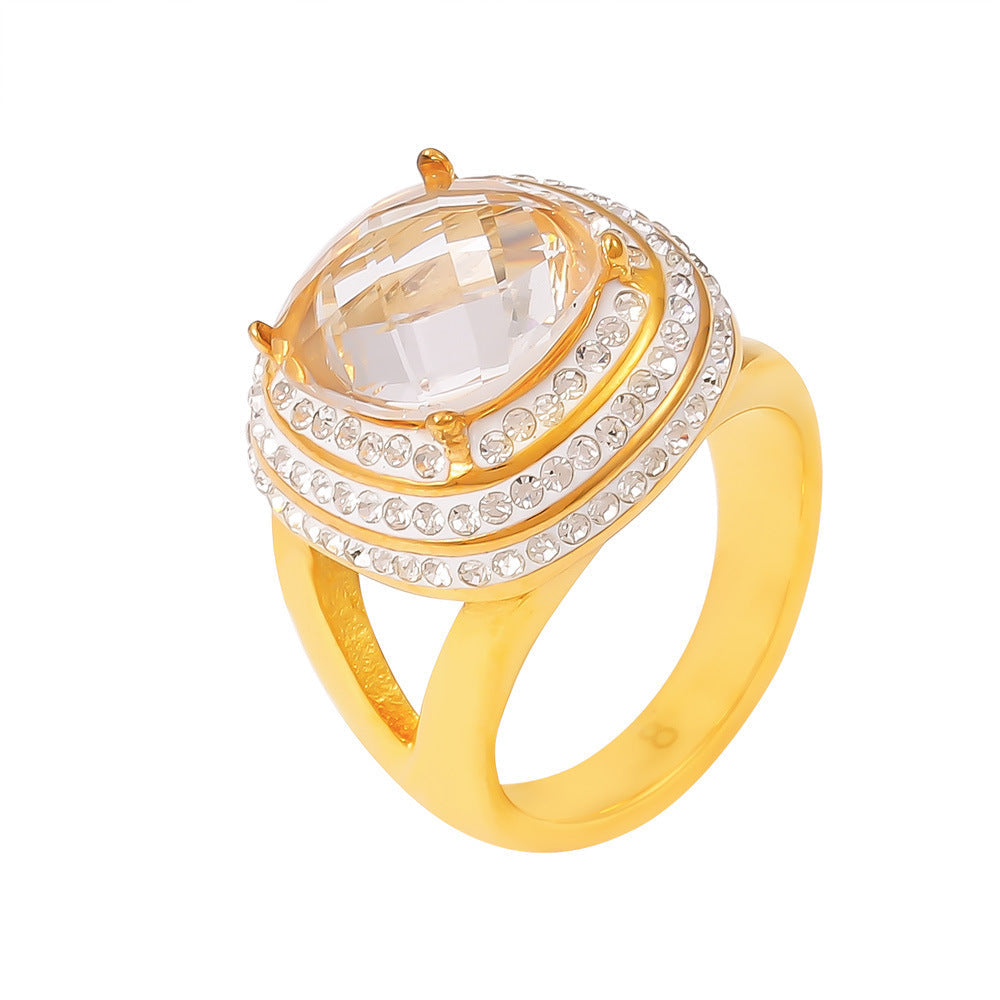 Micro-Pavé Zircon Multi-Layer Ring