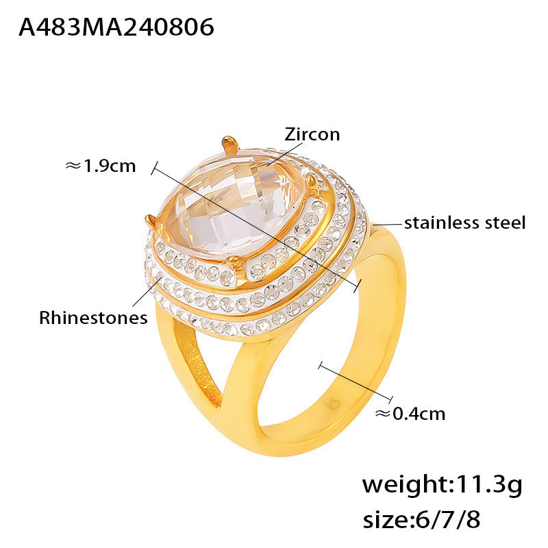 Micro-Pavé Zircon Multi-Layer Ring