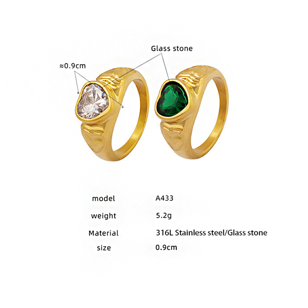 Heart Crystal Ring