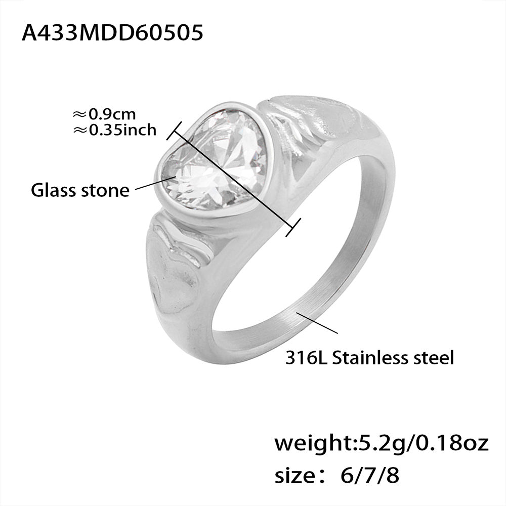 Heart Crystal Ring