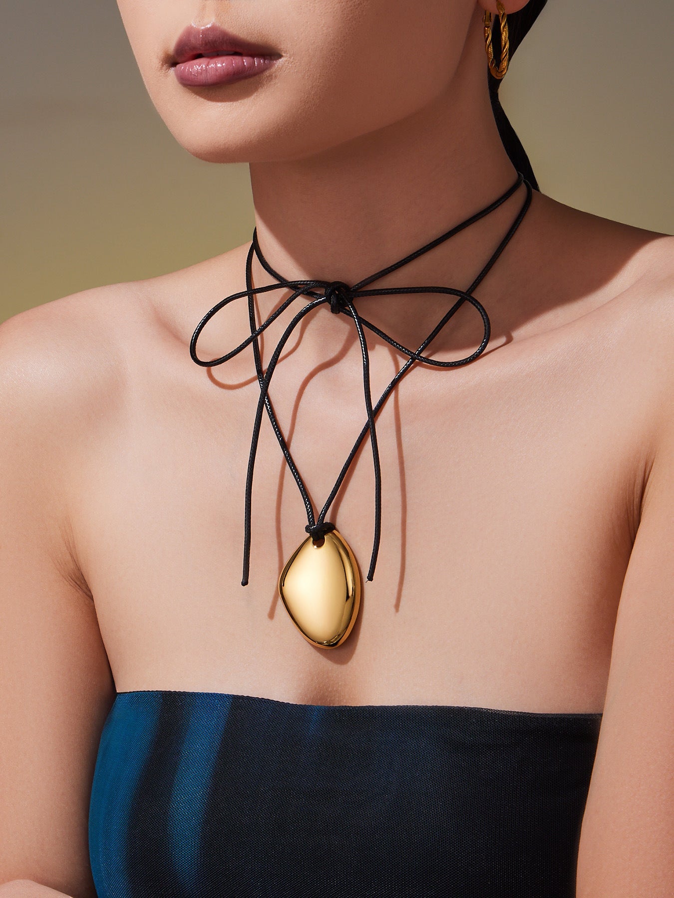 Heart Geometric Long Pendant Necklace