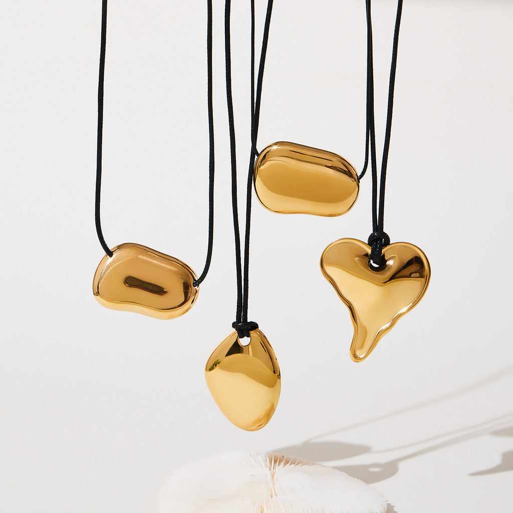 Heart Geometric Long Pendant Necklace