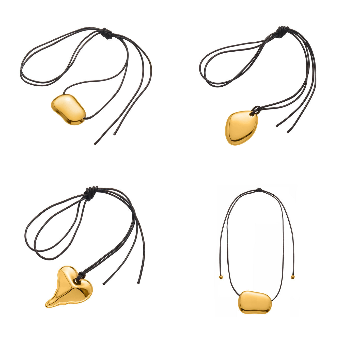 Heart Geometric Long Pendant Necklace