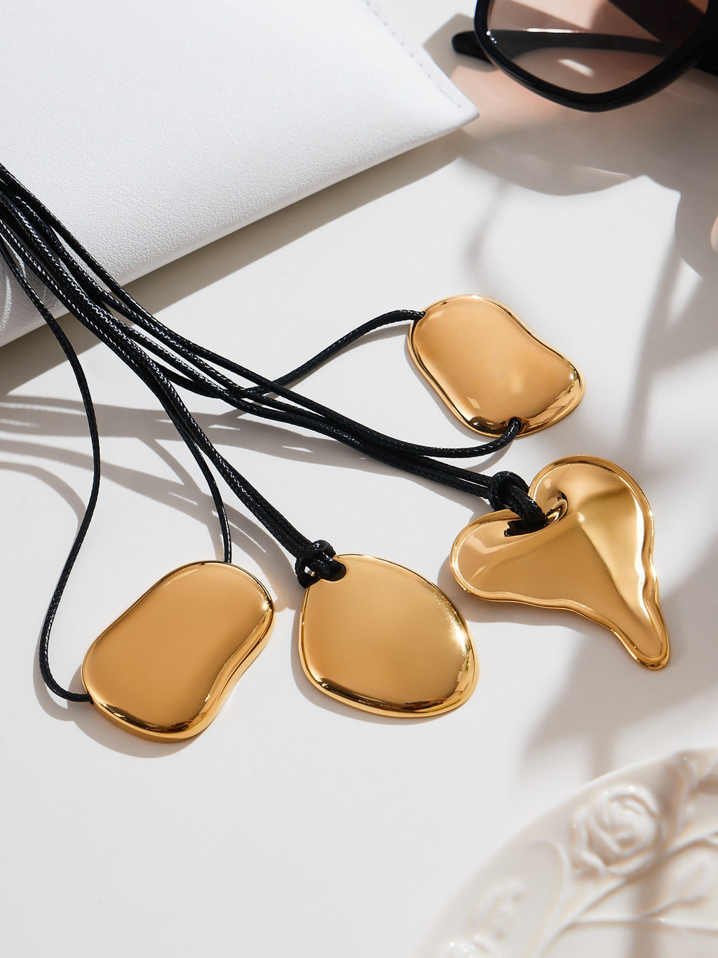 Heart Geometric Long Pendant Necklace