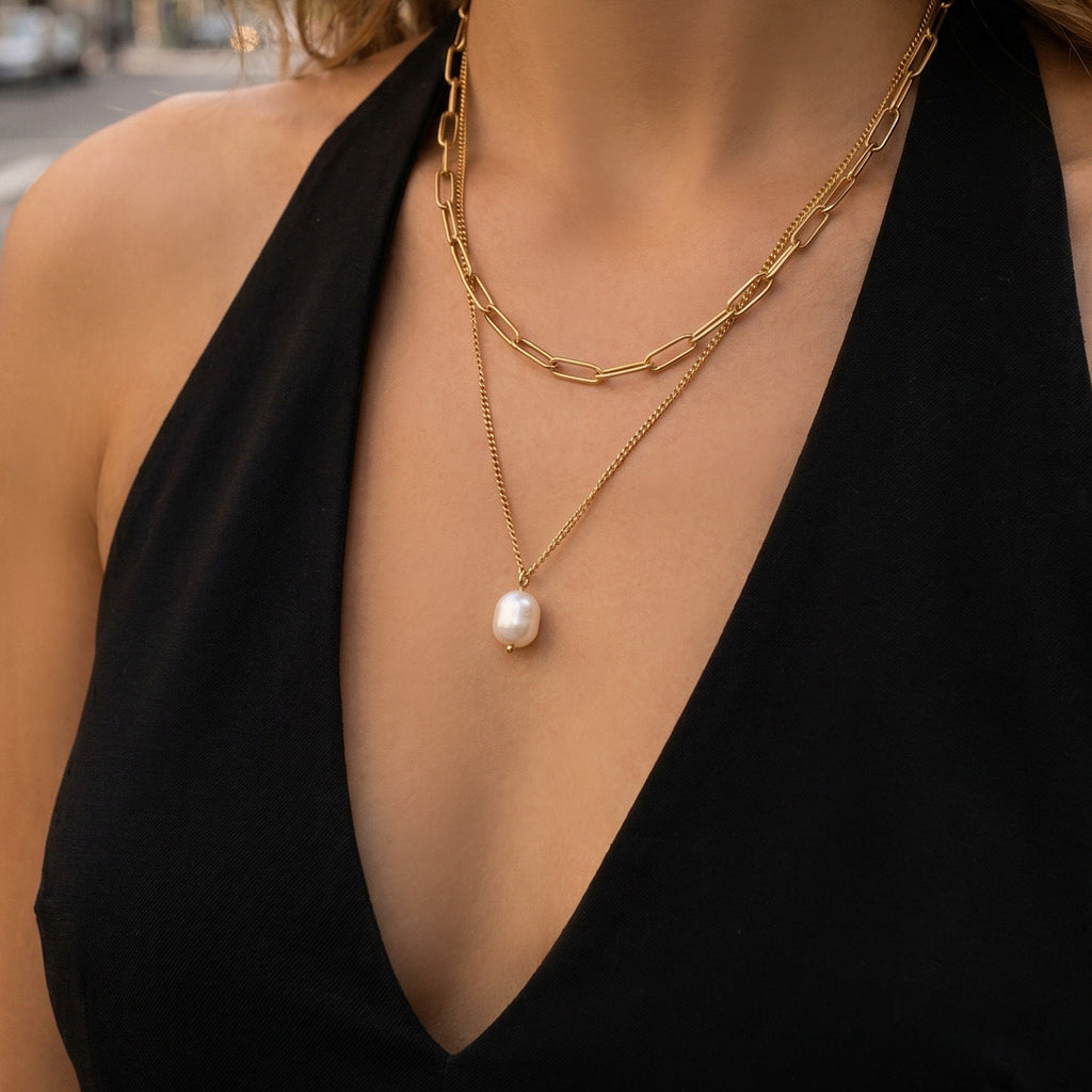 Layered Pearl Necklace