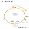 Bar Zircon Anklet | Minimalist 18K Gold