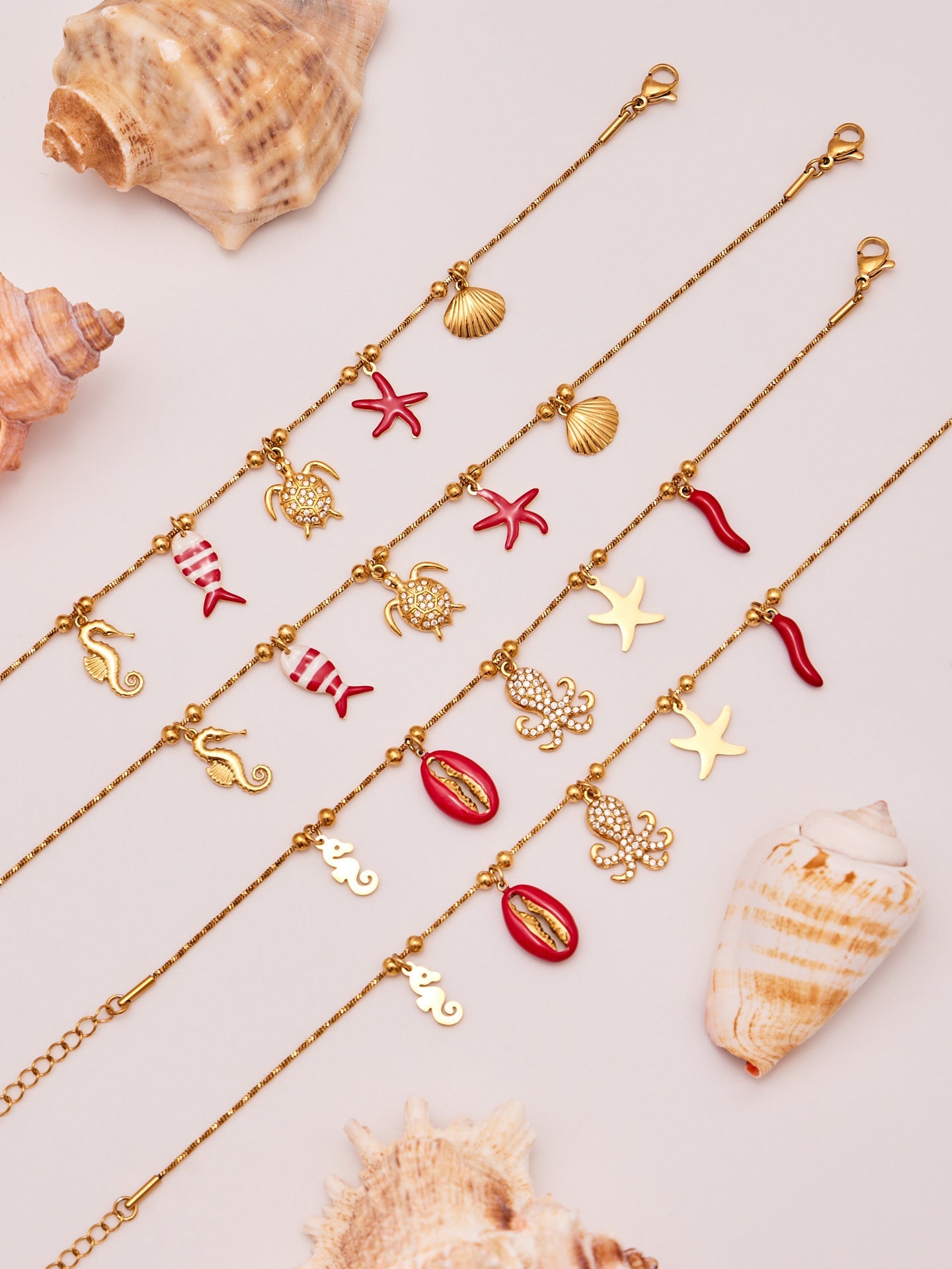Octopus & Starfish DIY Pendant Jewelry Set | 18K Gold