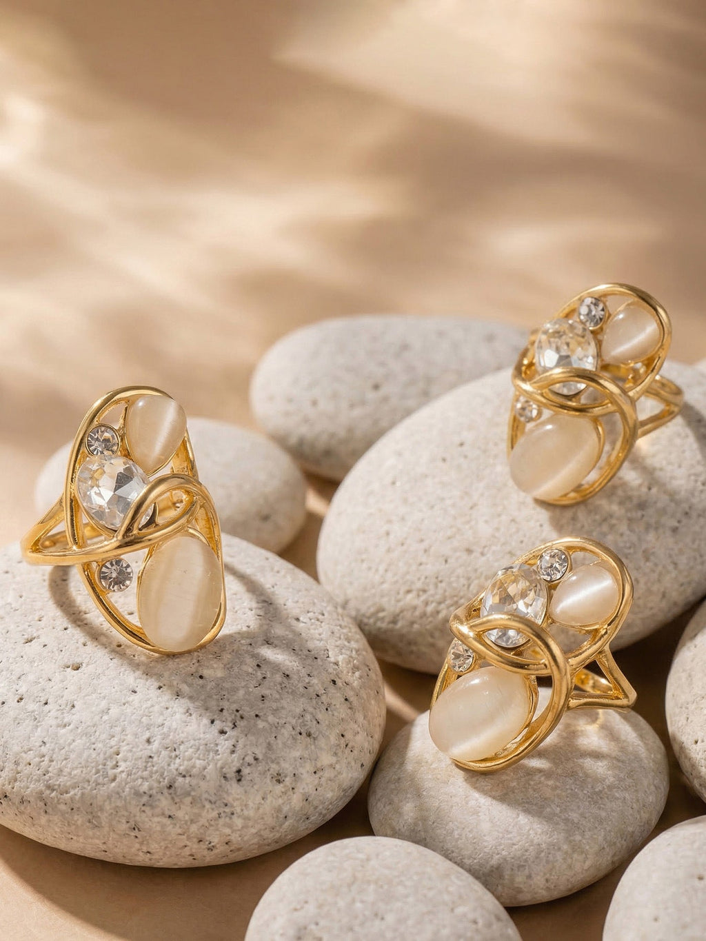 Cat Eye Stone Open Ring