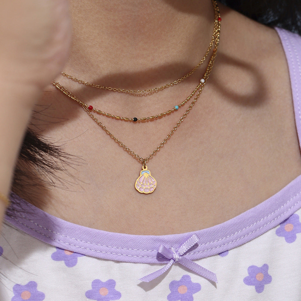 Pink Princess Shell Jewelry Set | Necklace, Bracelet & Anklet