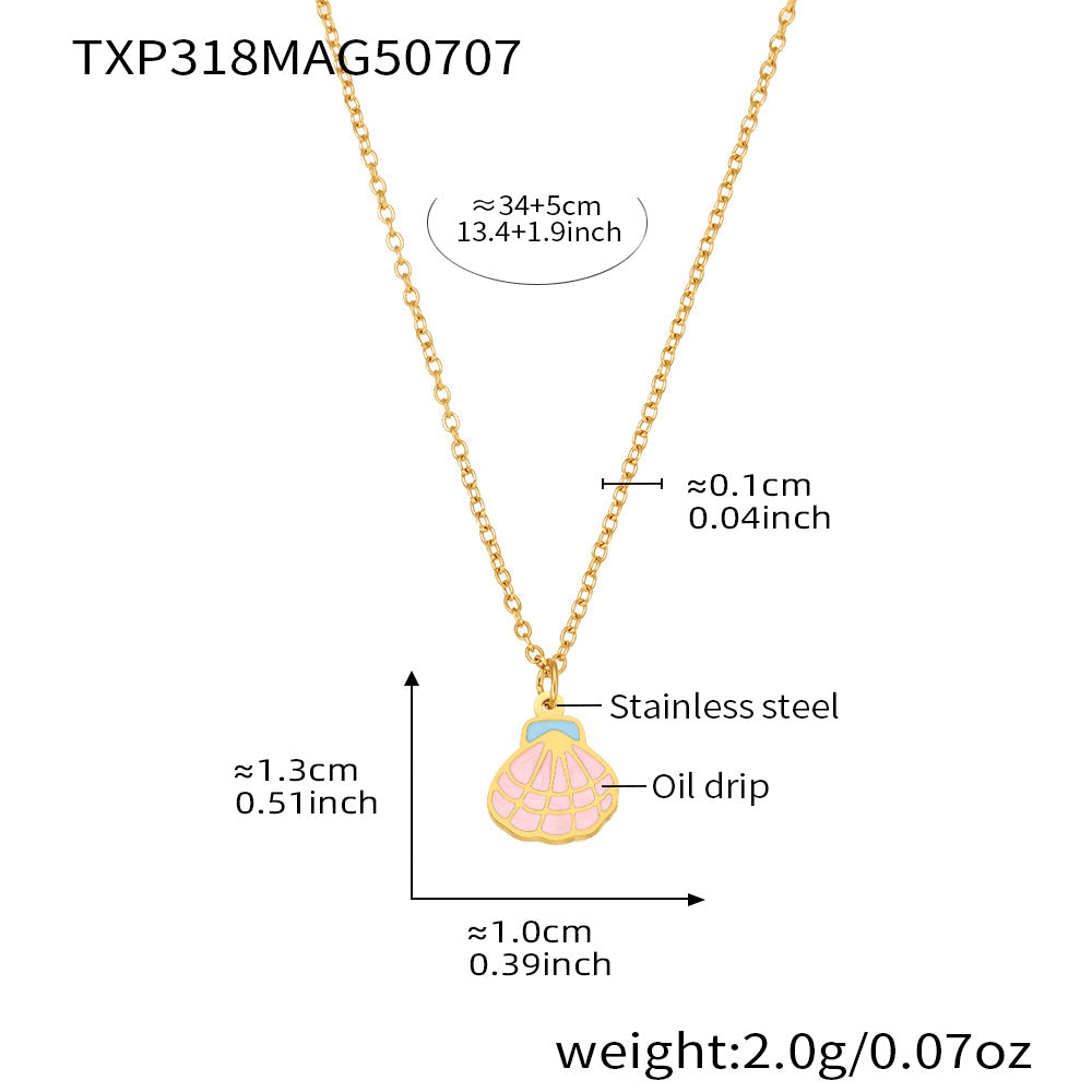Pink Princess Shell Jewelry Set | Necklace, Bracelet & Anklet