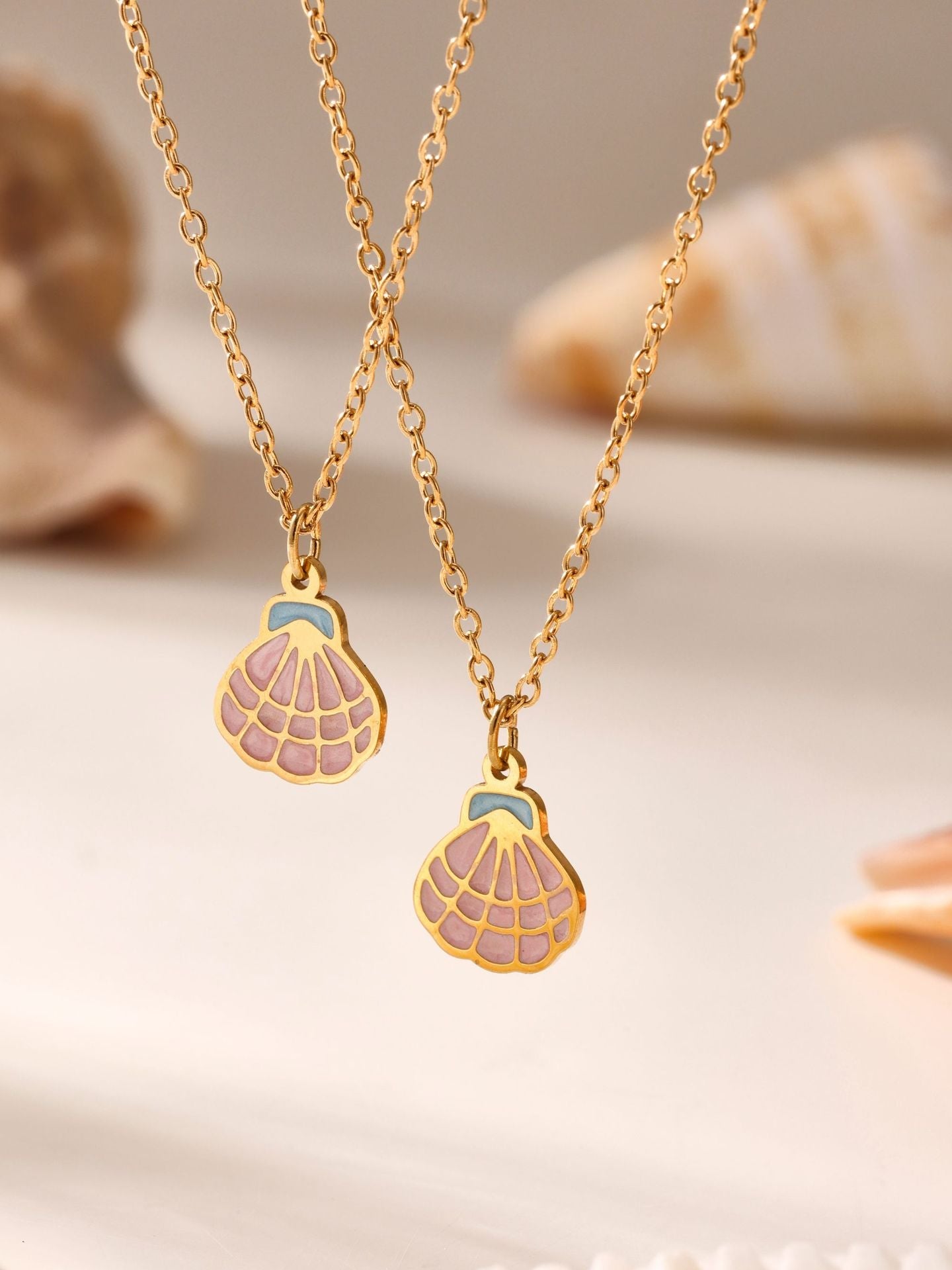 Pink Princess Shell Jewelry Set | Necklace, Bracelet & Anklet