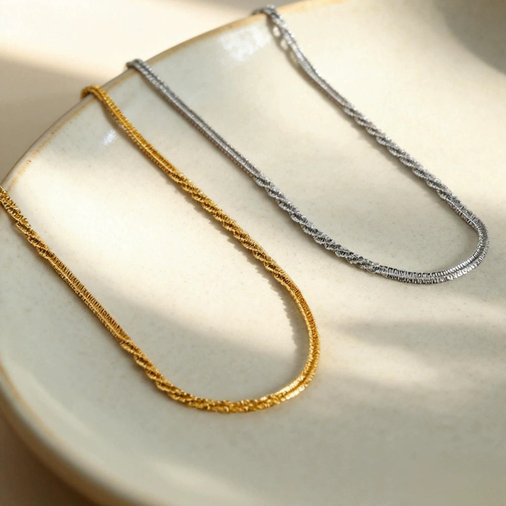 Rope Chain Necklace & Bracelet Set