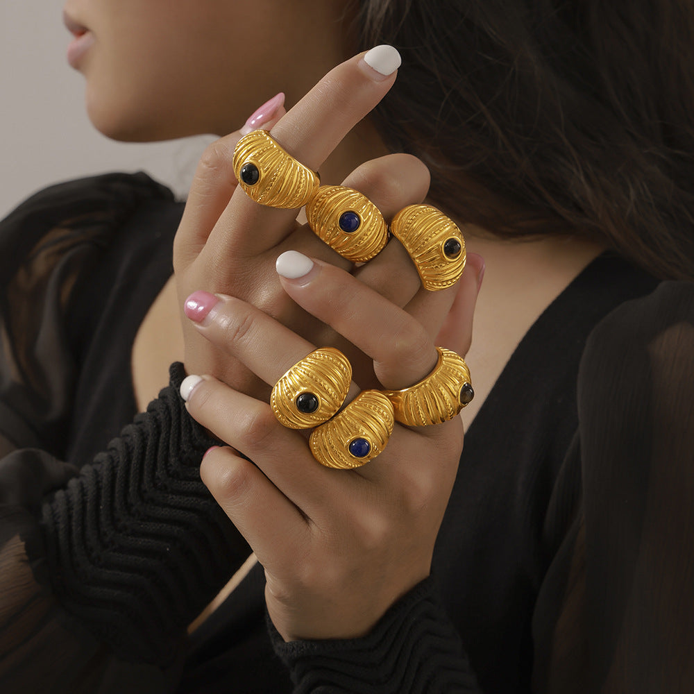 Vintage Multi-Layer Textured Ring