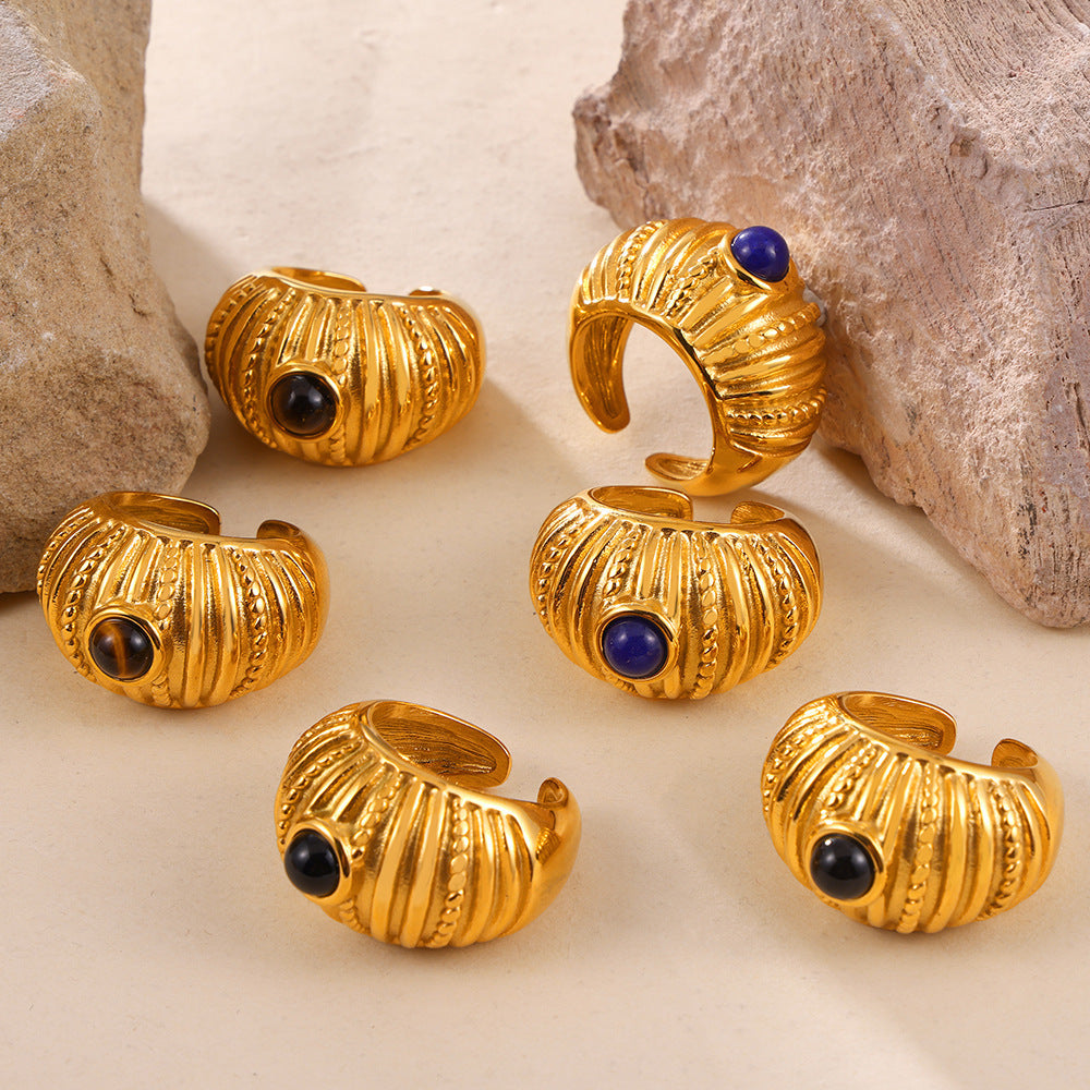 Vintage Multi-Layer Textured Ring