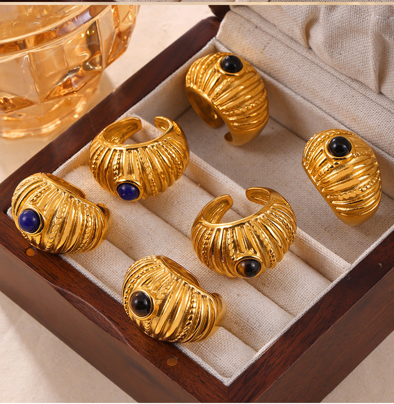 Vintage Multi-Layer Textured Ring