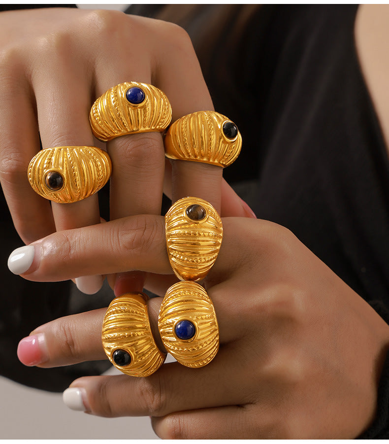 Vintage Multi-Layer Textured Ring