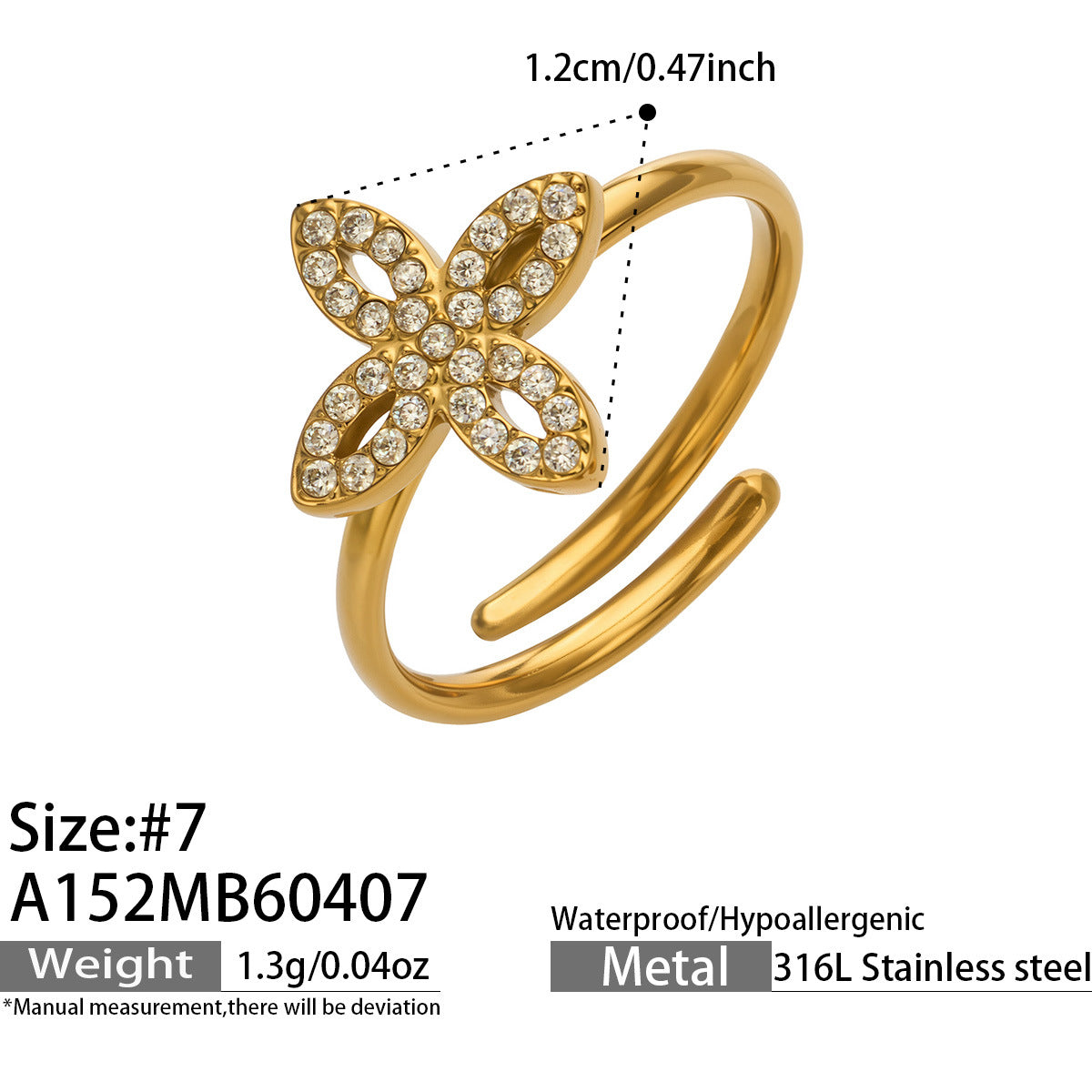 Zircon & Glass Stone Rings