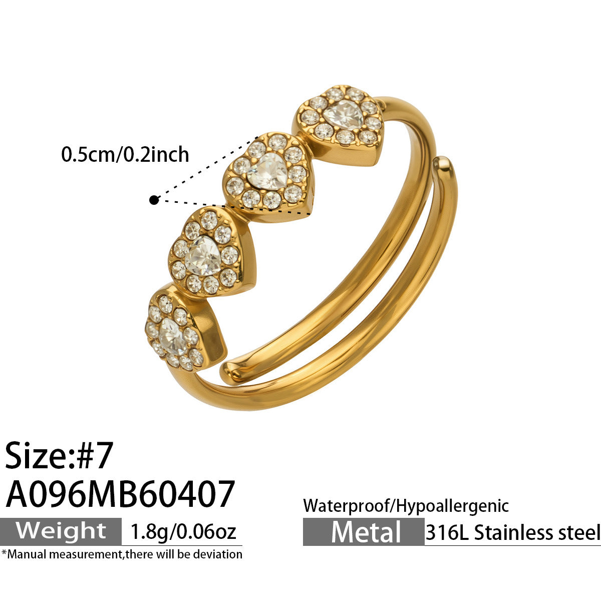 Zircon & Glass Stone Rings