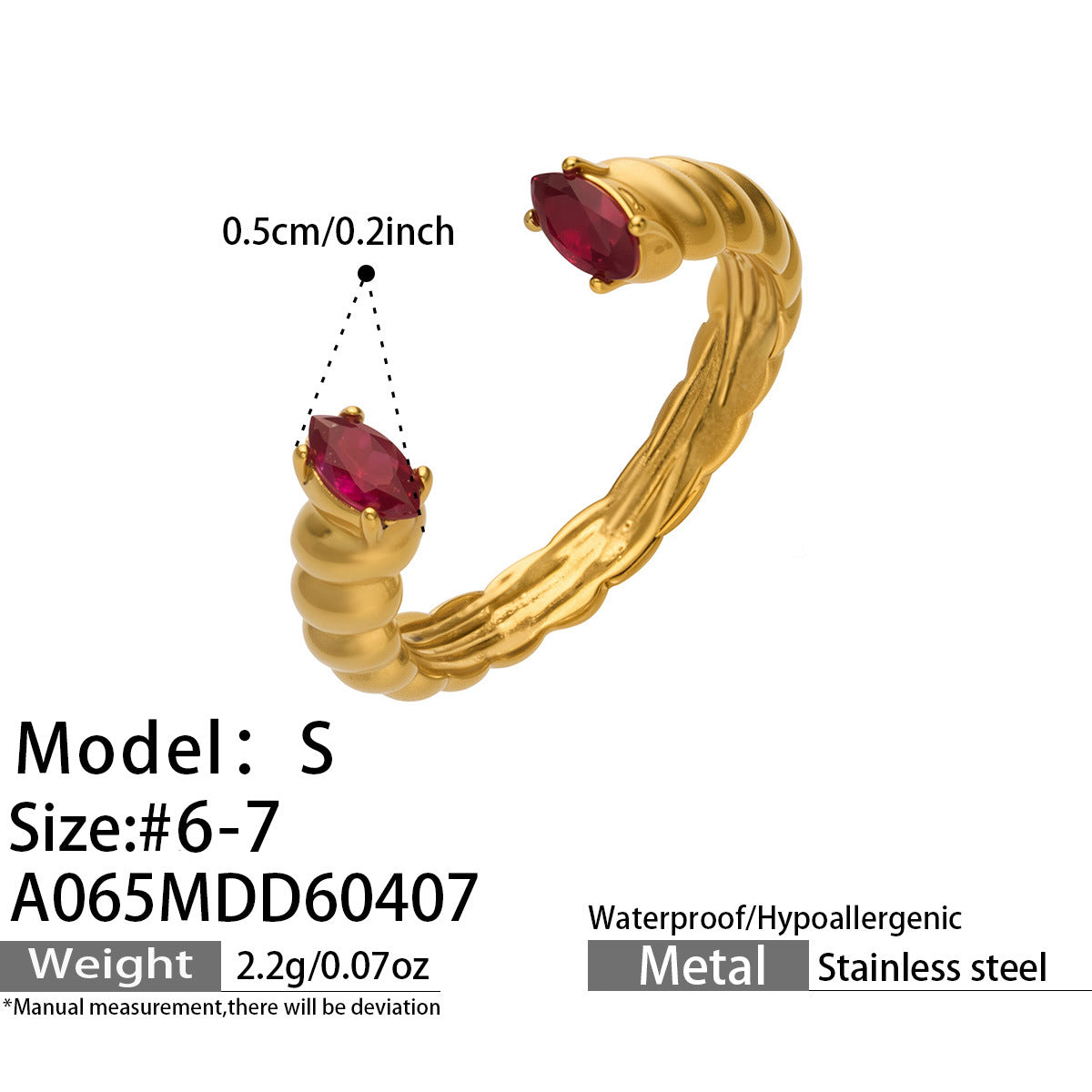 Zircon & Glass Stone Rings