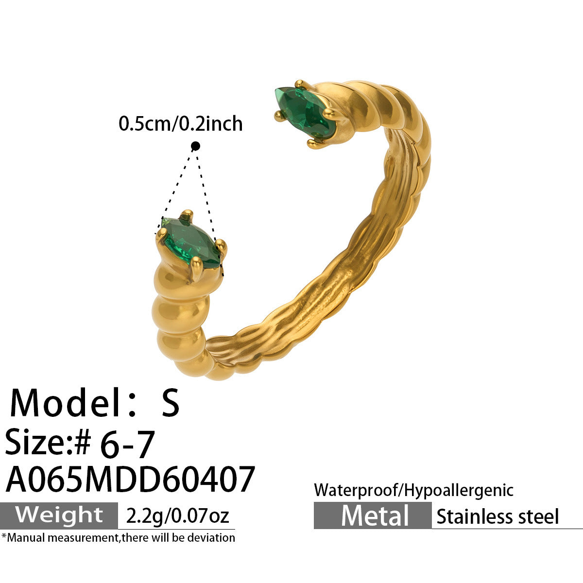 Zircon & Glass Stone Rings