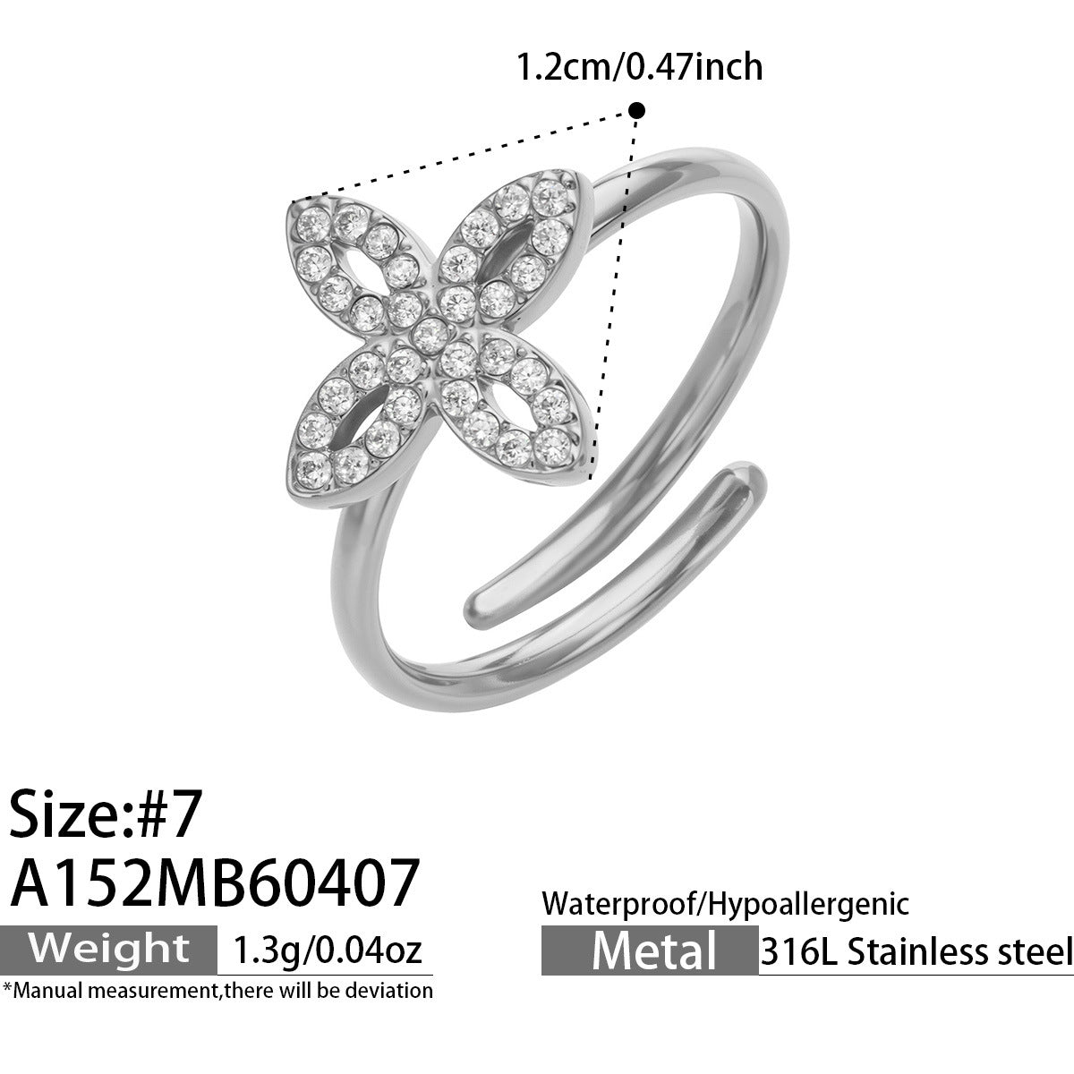 Zircon & Glass Stone Rings