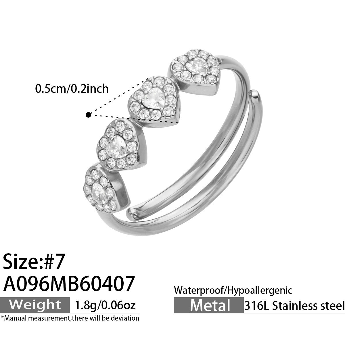 Zircon & Glass Stone Rings