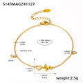 Heartbeat Zircon Anklet | 18K Gold