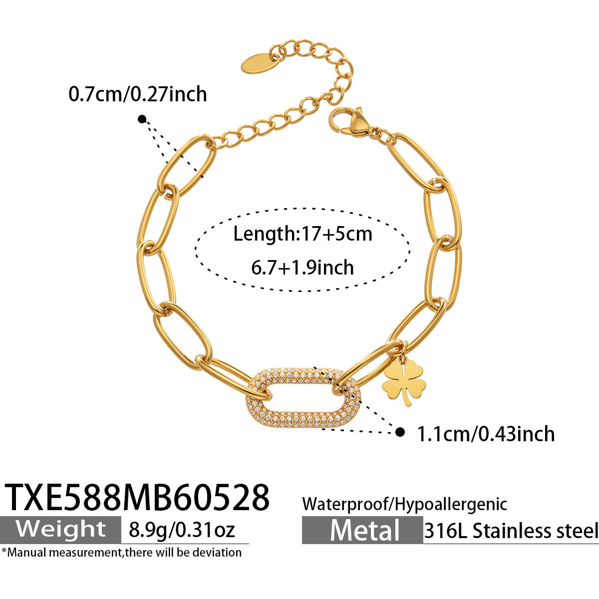 Zircon Lock Pendant Necklace