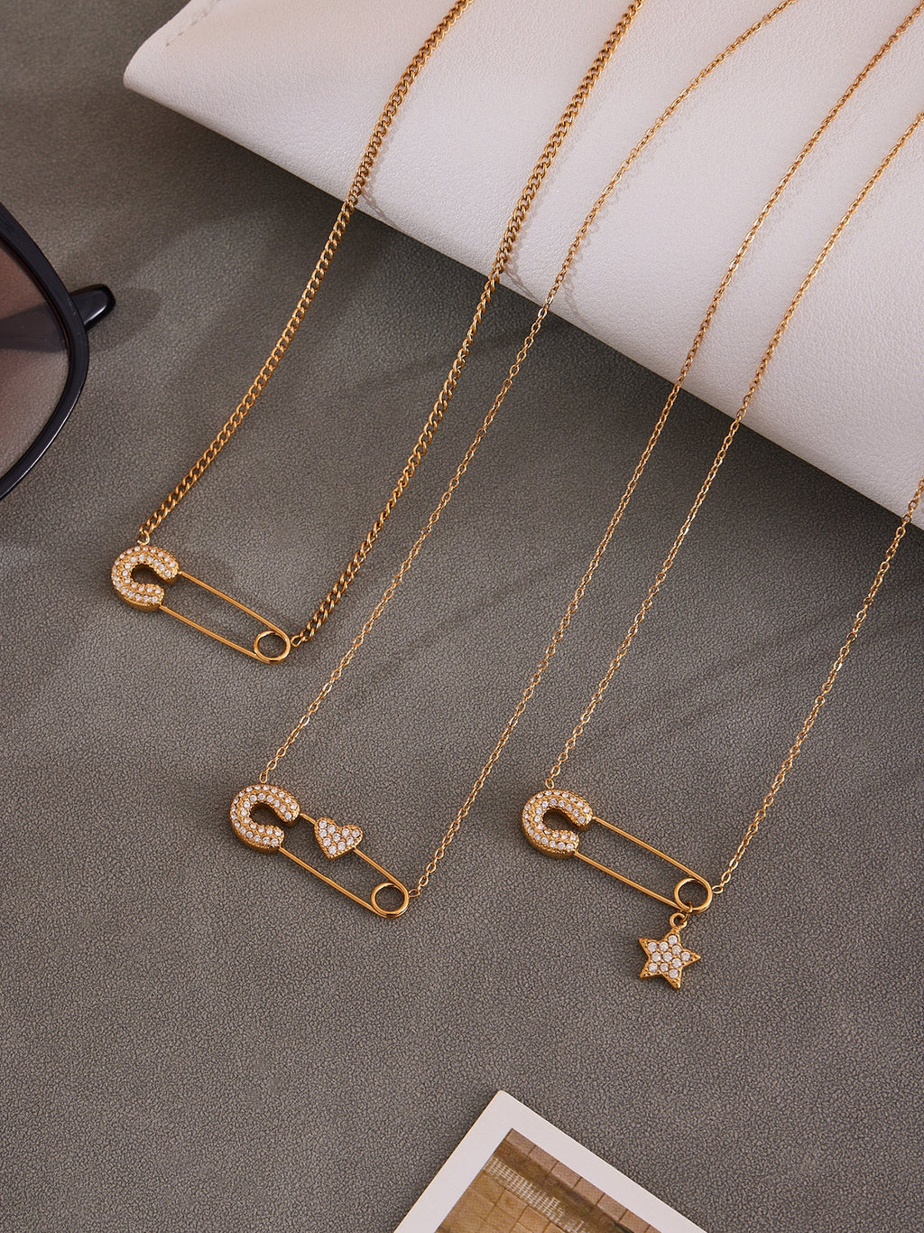 CZ Paperclip Chain Necklace