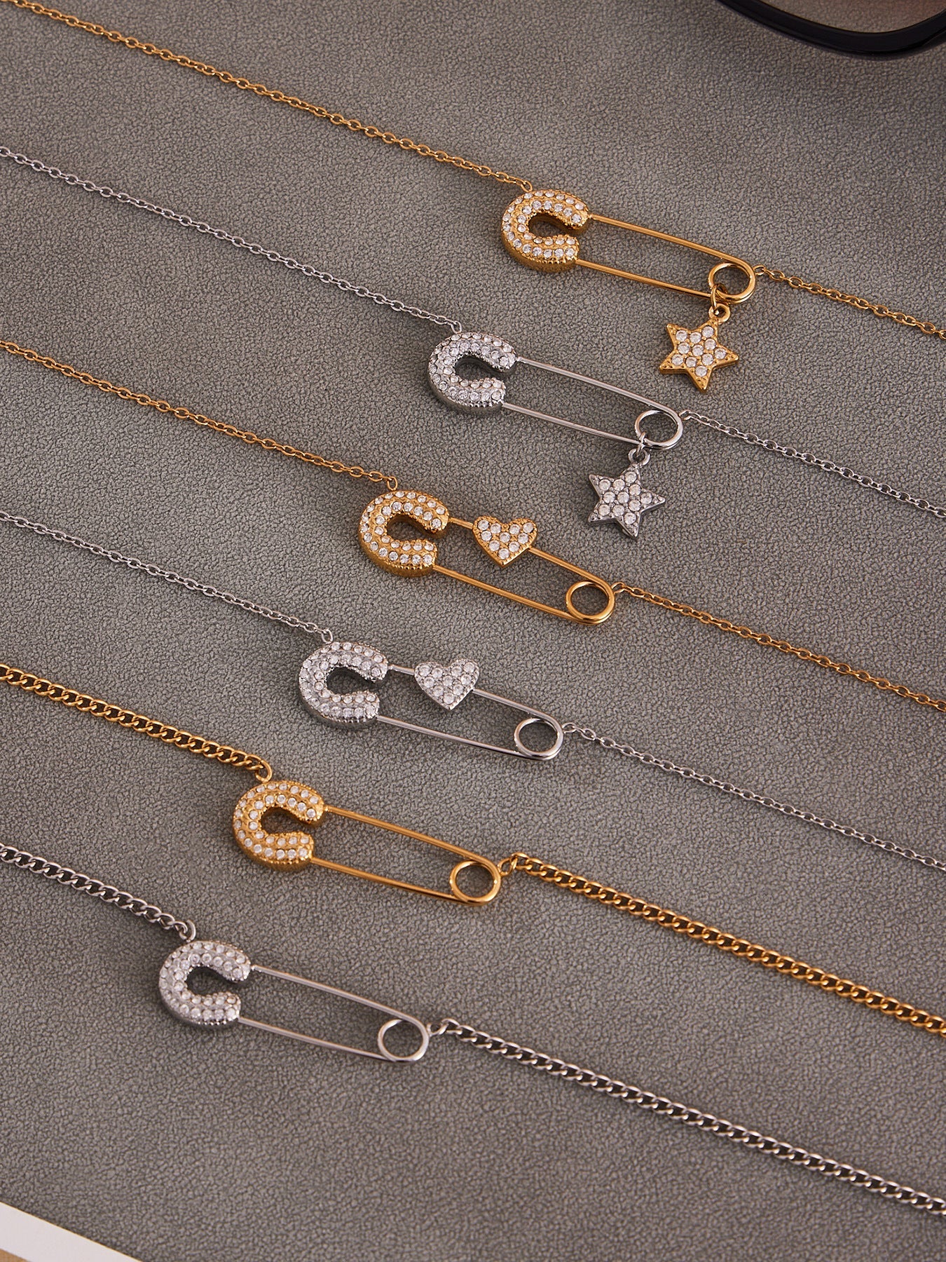 CZ Paperclip Chain Necklace