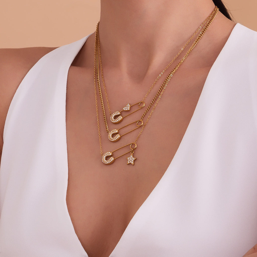 CZ Paperclip Chain Necklace