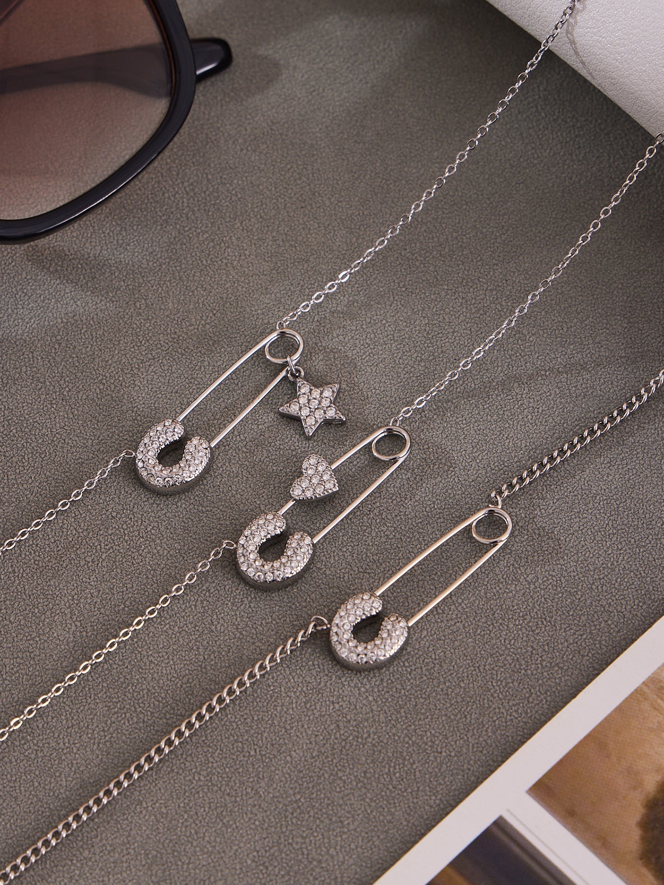 CZ Paperclip Chain Necklace