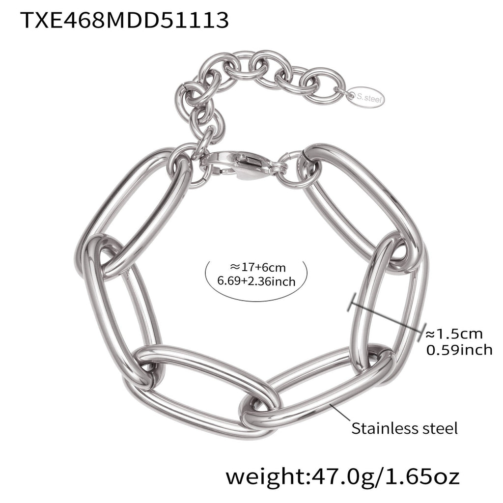 Bold Cuban Chain Necklace & Bracelet