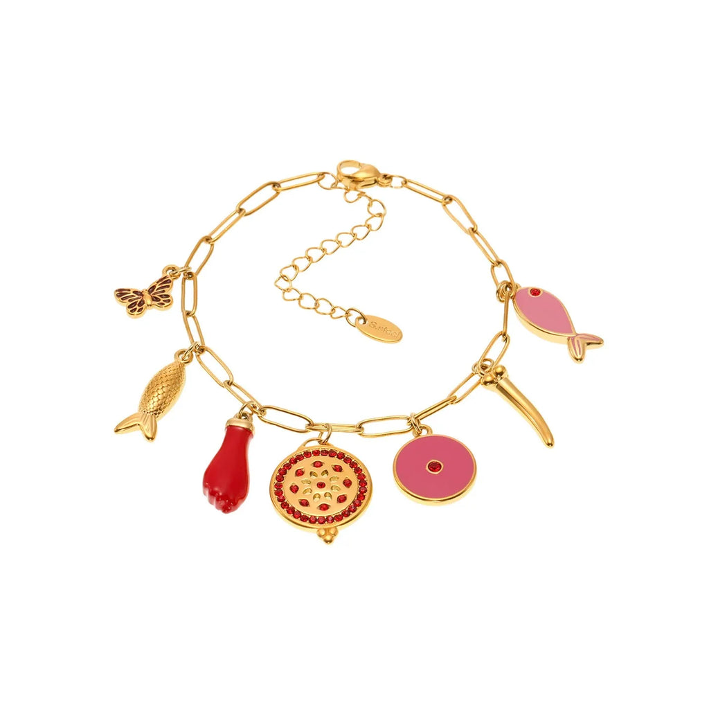 Colorful Enamel Charm Bracelet & Anklet