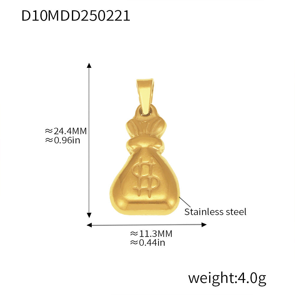 Gold Pendant Charm Necklace