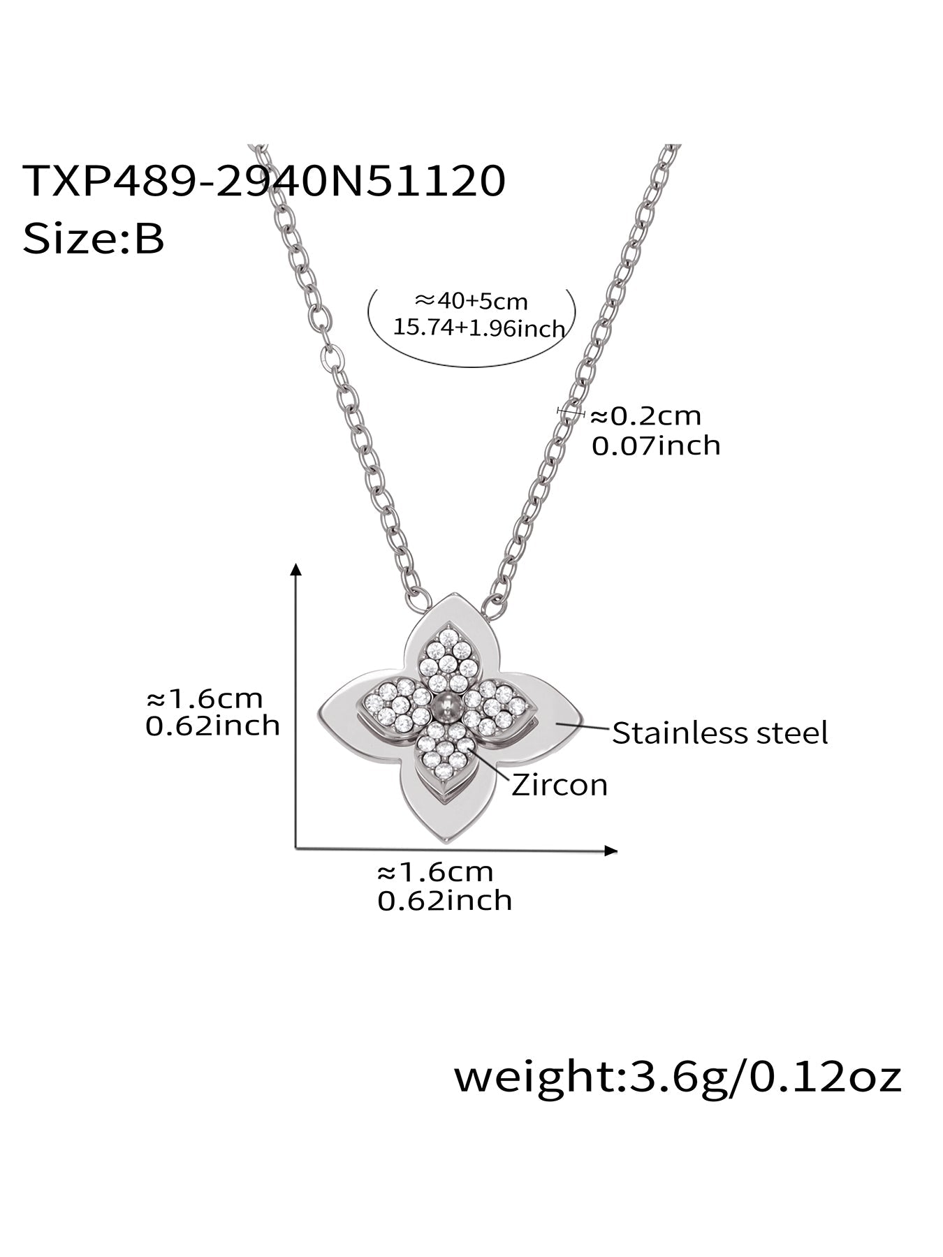 Flower CZ Jewelry Set