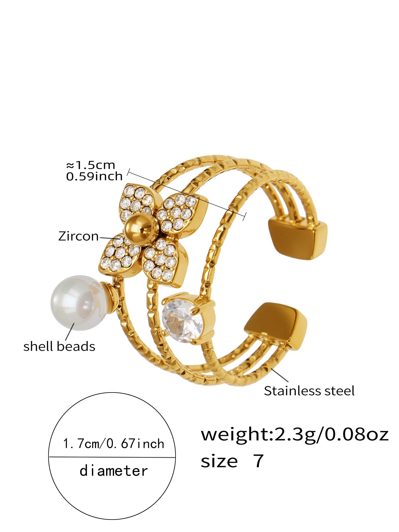 Flower CZ Jewelry Set