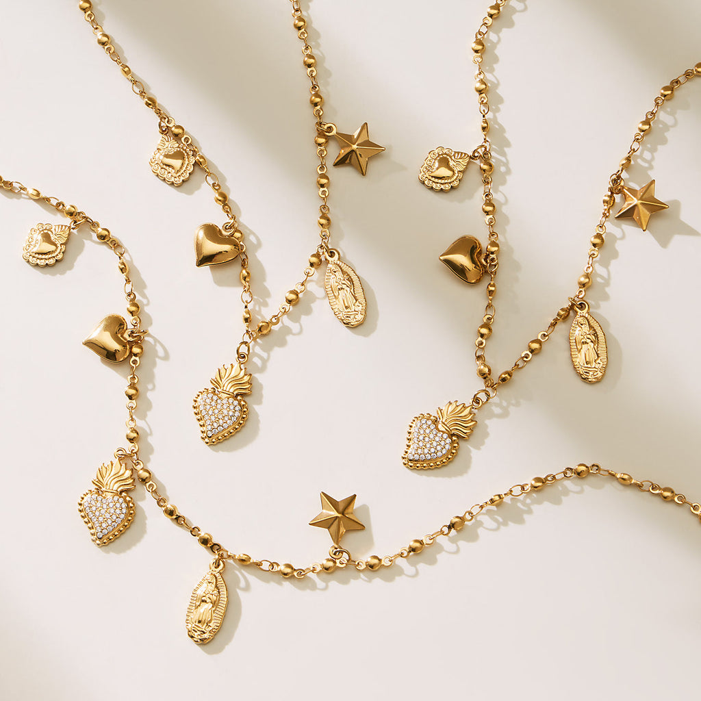 Dainty Charm Layering Necklace Set