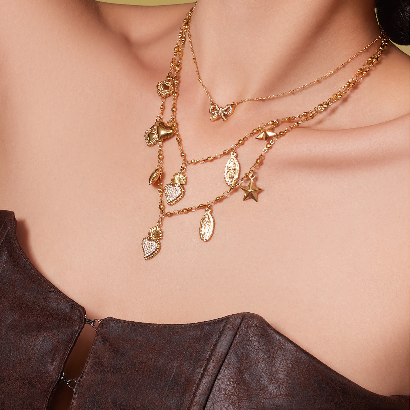 Dainty Charm Layering Necklace Set