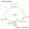 Dazzling Zircon Butterfly Tassel Anklet