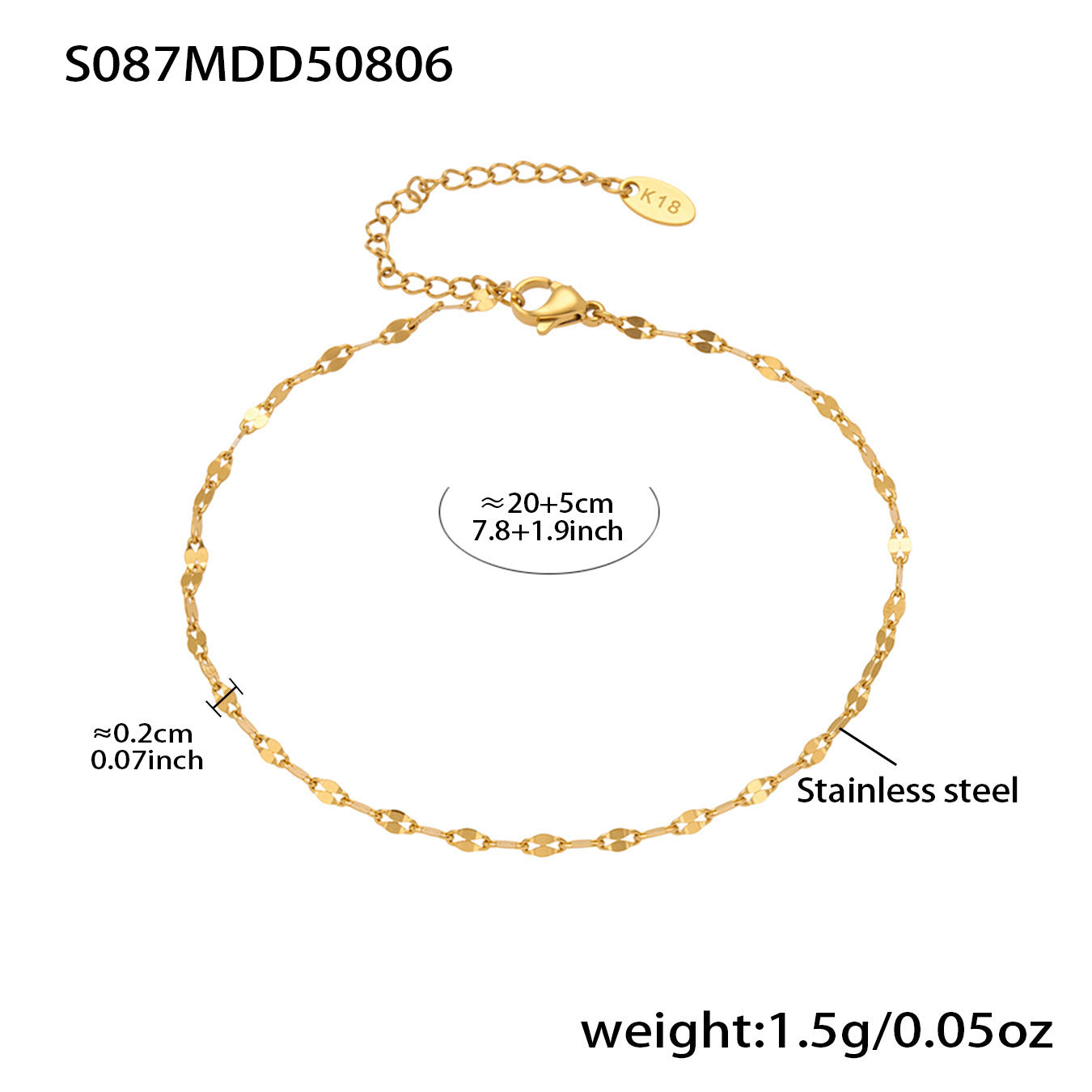 Dazzling Zircon Butterfly Tassel Anklet