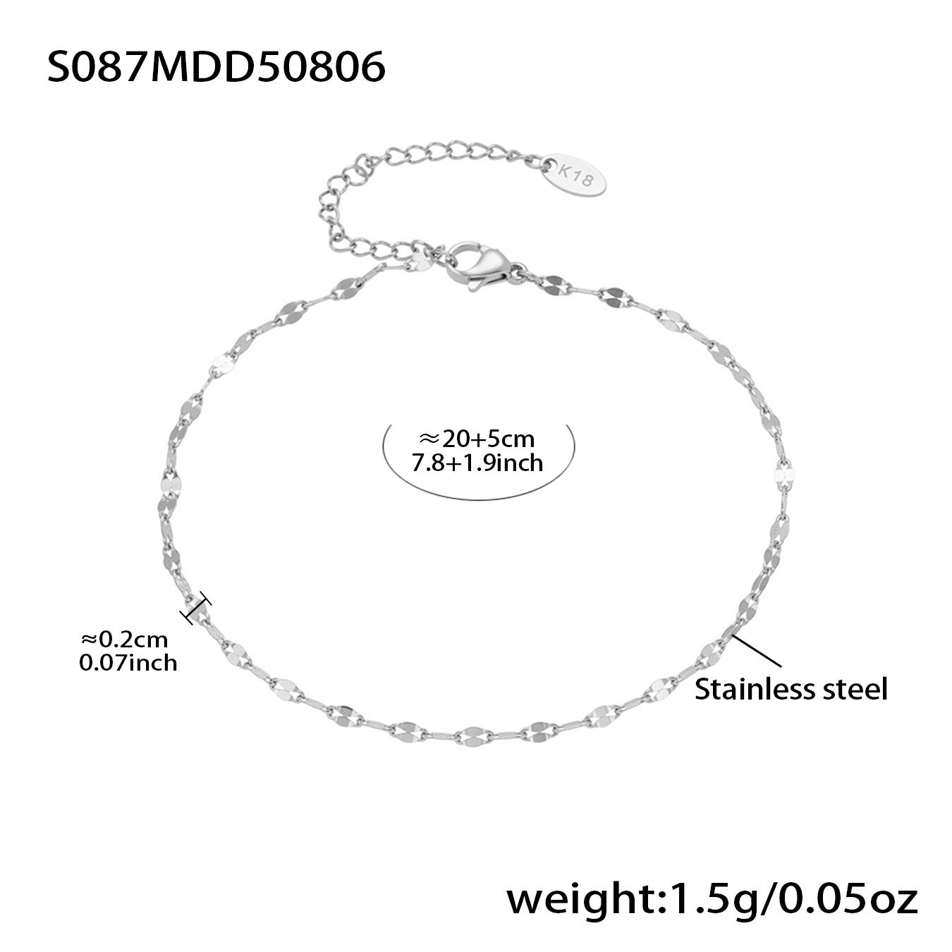 Dazzling Zircon Butterfly Tassel Anklet