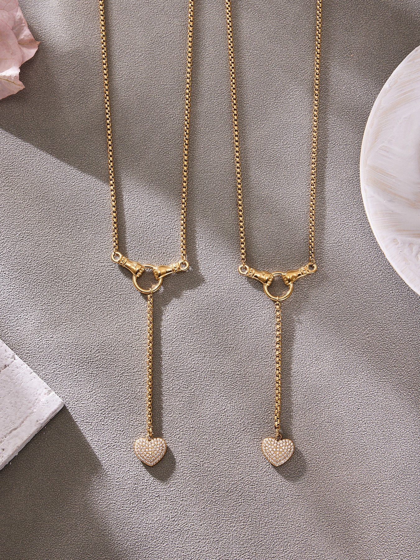 Enamel Red Heart Zircon Collection