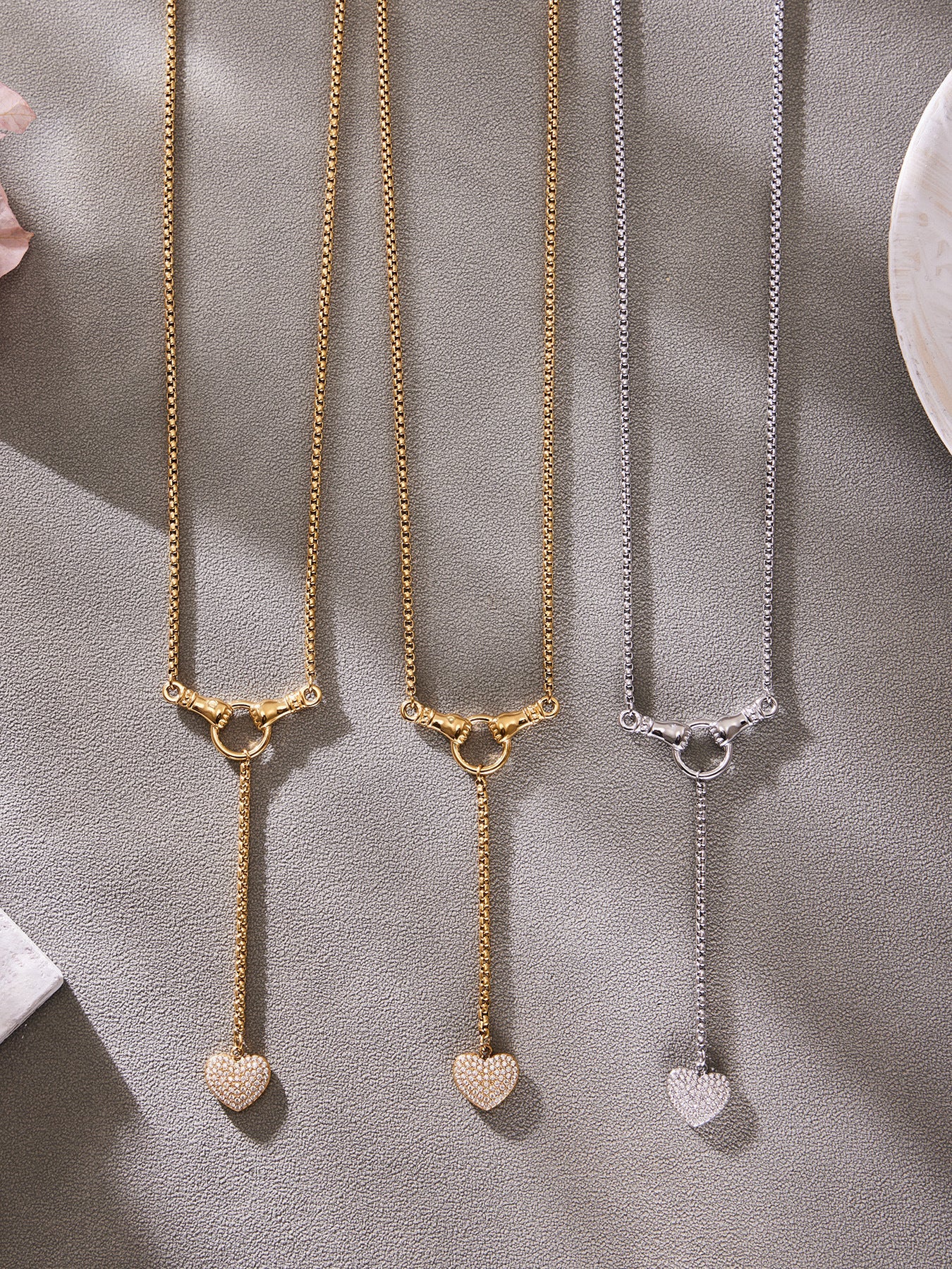 Enamel Red Heart Zircon Collection