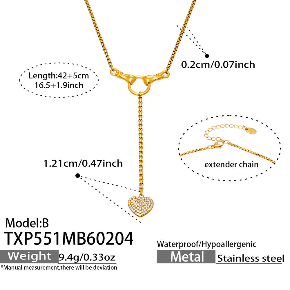 Enamel Red Heart Zircon Collection