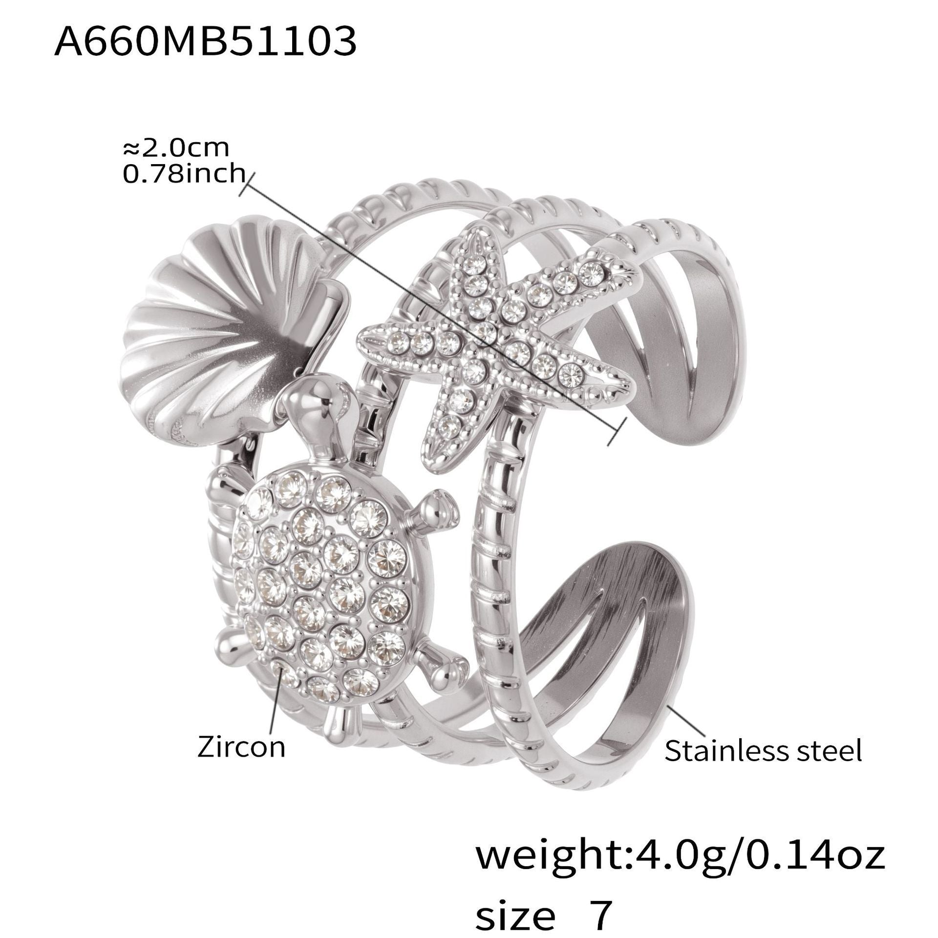 Geometric Cutout Zirconia Stacking Ring