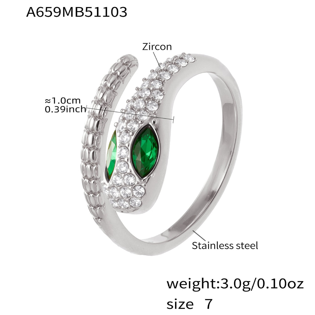 Geometric Cutout Zirconia Stacking Ring